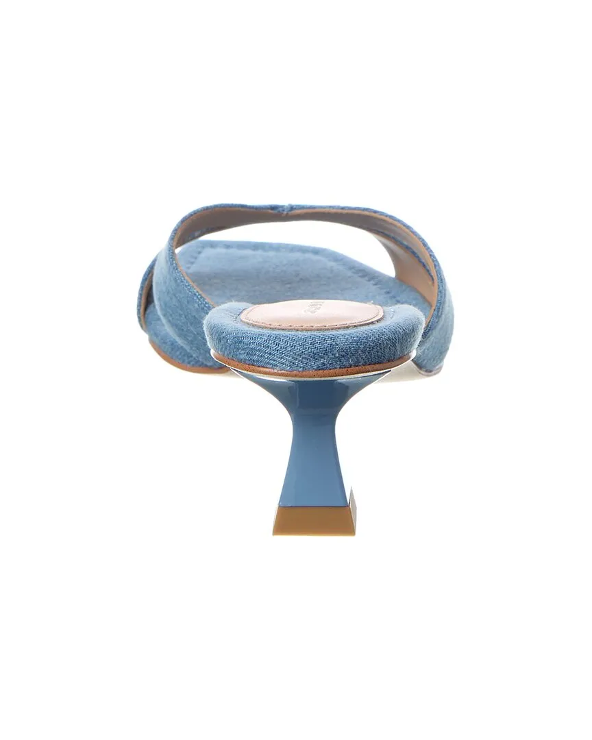 Stuart Weitzman Miami 50 Leather & Canvas Sandal