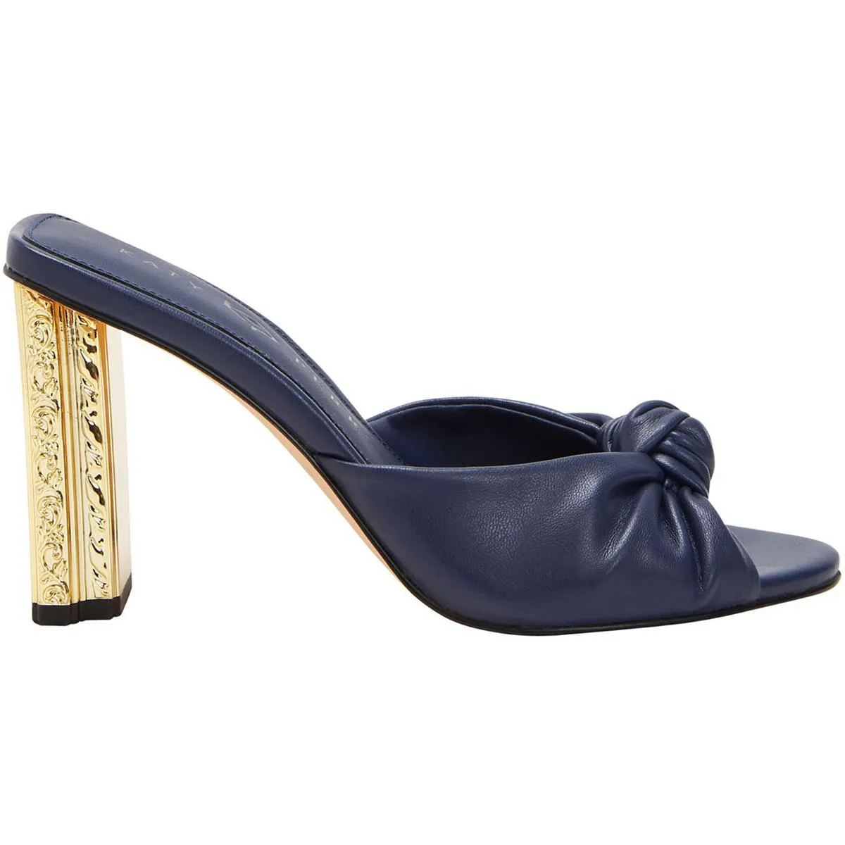 The Framing Womens Faux Leather Embossed Slide Sandals