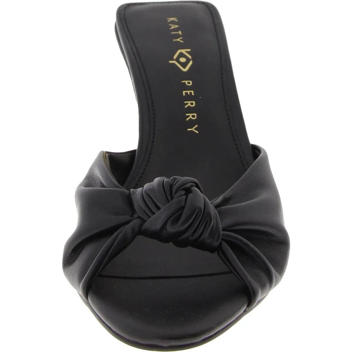 The Framing Womens Faux Leather Embossed Slide Sandals