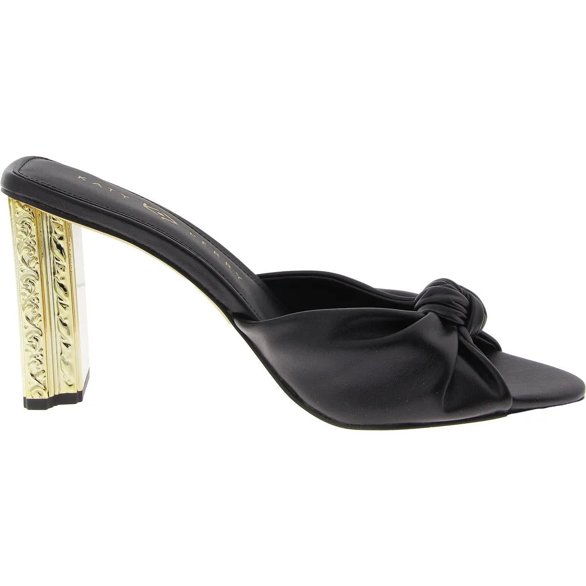 The Framing Womens Faux Leather Embossed Slide Sandals