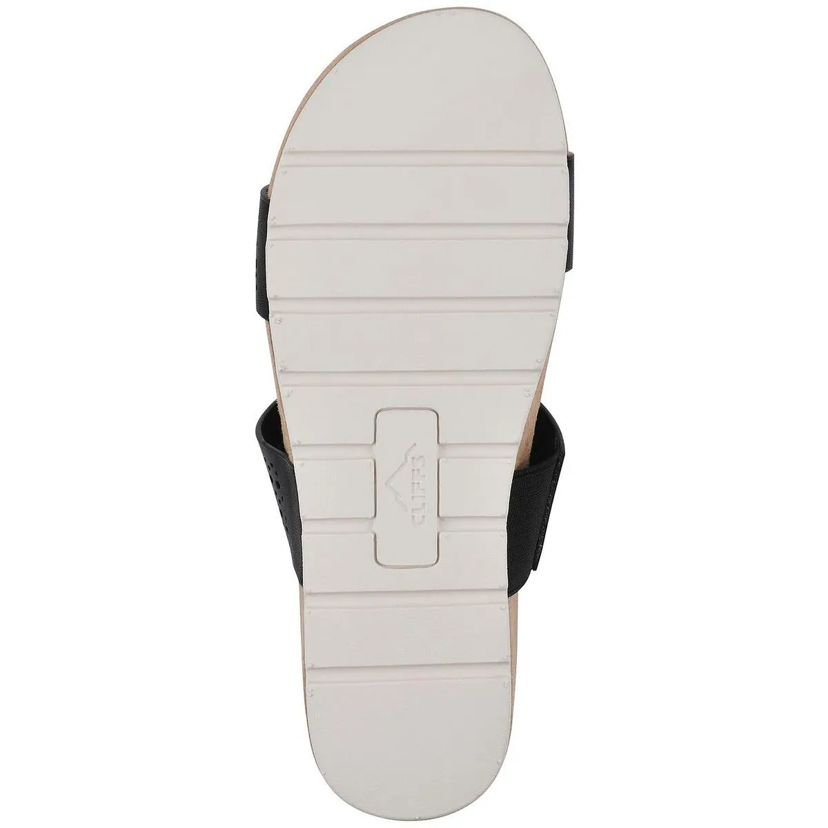 Thrilled Womens Burnished Faux Leather Slide Sandals