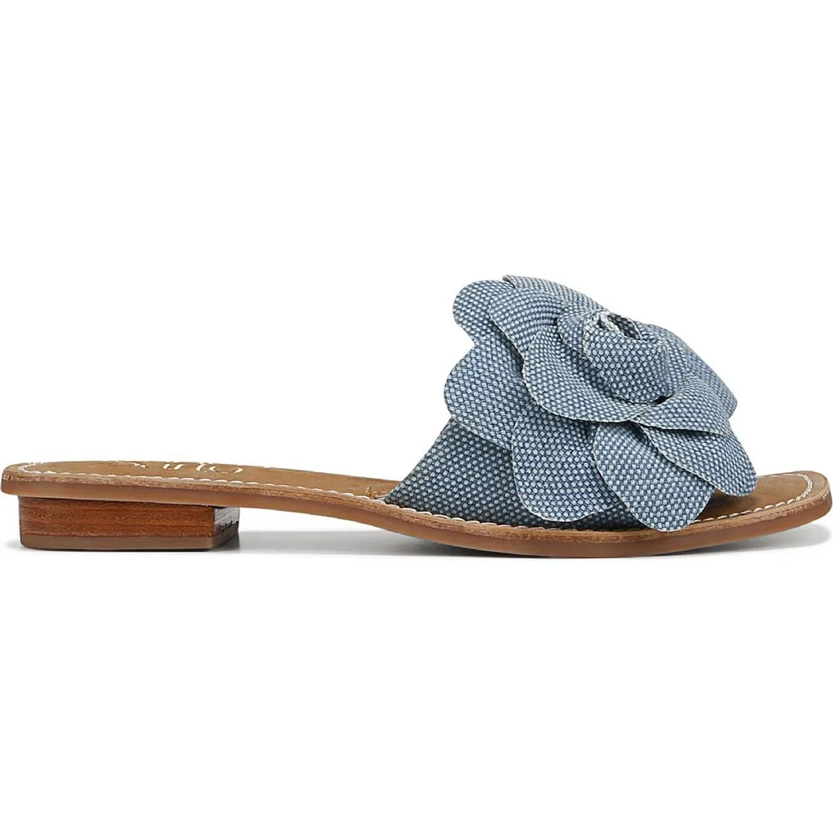 Tina 4 Womens Padded Insole Denim Slide Sandals