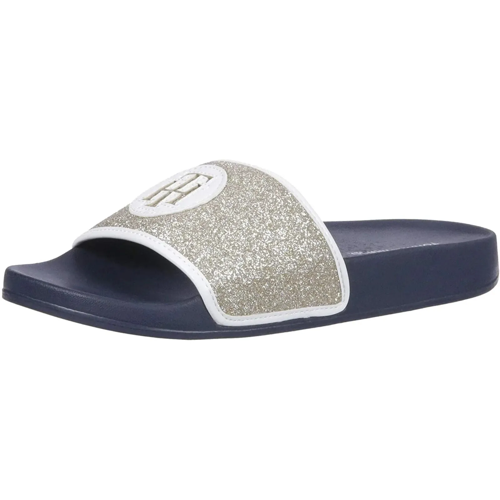 Tommy Hilfiger Danaa TWDANAA-771 Sandal Womens 6 Light Gold Slip-On Slide KHD423