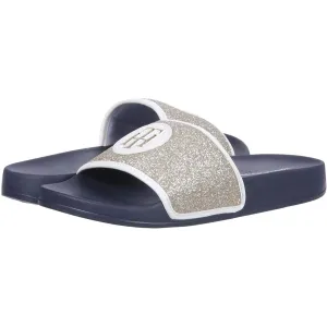 Tommy Hilfiger Danaa TWDANAA-771 Sandal Womens 6 Light Gold Slip-On Slide KHD423