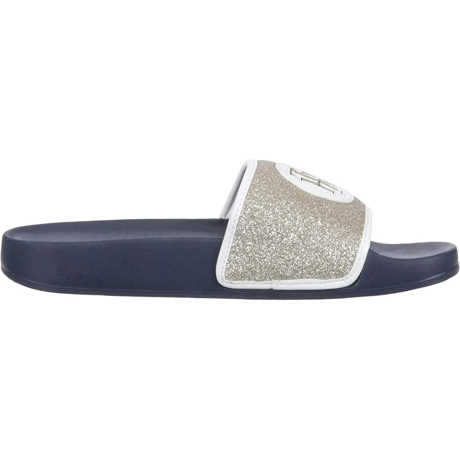 Tommy Hilfiger Danaa TWDANAA-771 Sandal Womens 6 Light Gold Slip-On Slide KHD423