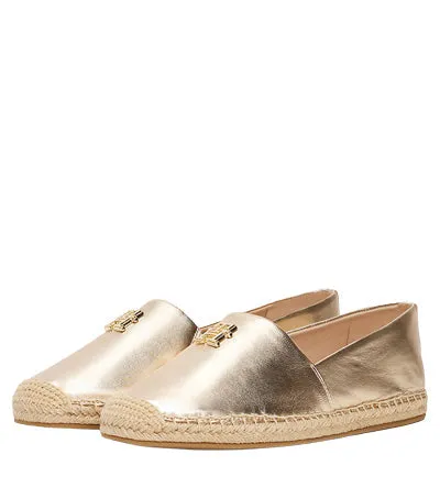 TOMMY HILFIGER METALLIC LEATHER ESPADRILLE