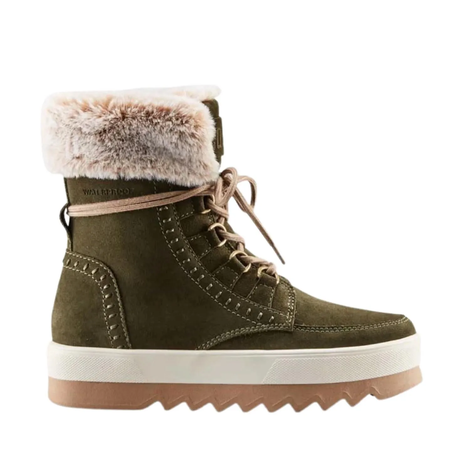 Vanetta Suede Winter Boot In Olive