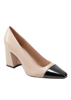 Vernie Block Heel Dress Pumps In Light Natural