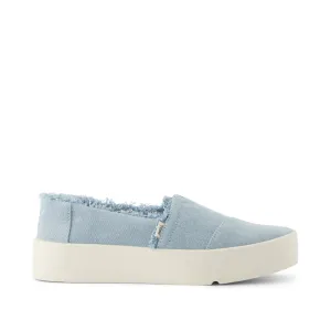 Verona Pastel Blue Denim Slip On Sneaker