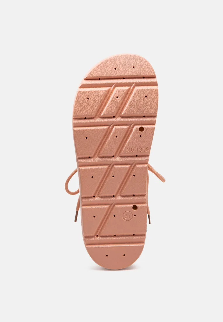 voopret tie-up flat sandals