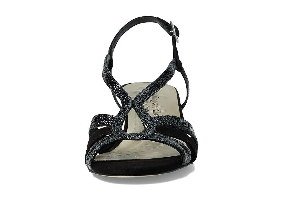 Walking Cradles Leandra Sandals Womens US 6.5 Black Slingback Block Heel ZPO1757
