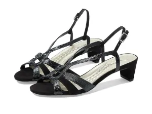 Walking Cradles Leandra Sandals Womens US 6.5 Black Slingback Block Heel ZPO1757