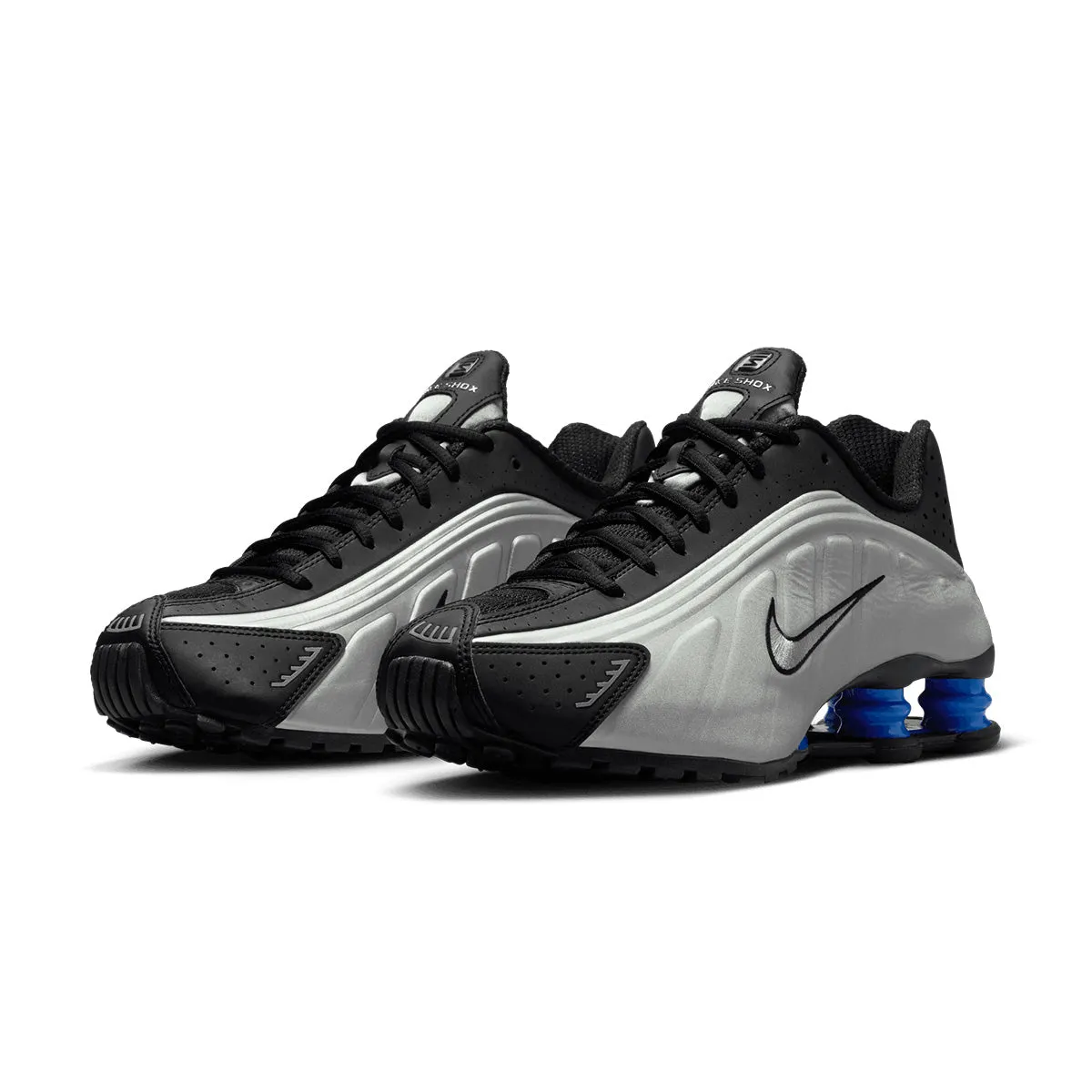 Wmns Shox R4 'Metallic Silver Black Racer Blue'