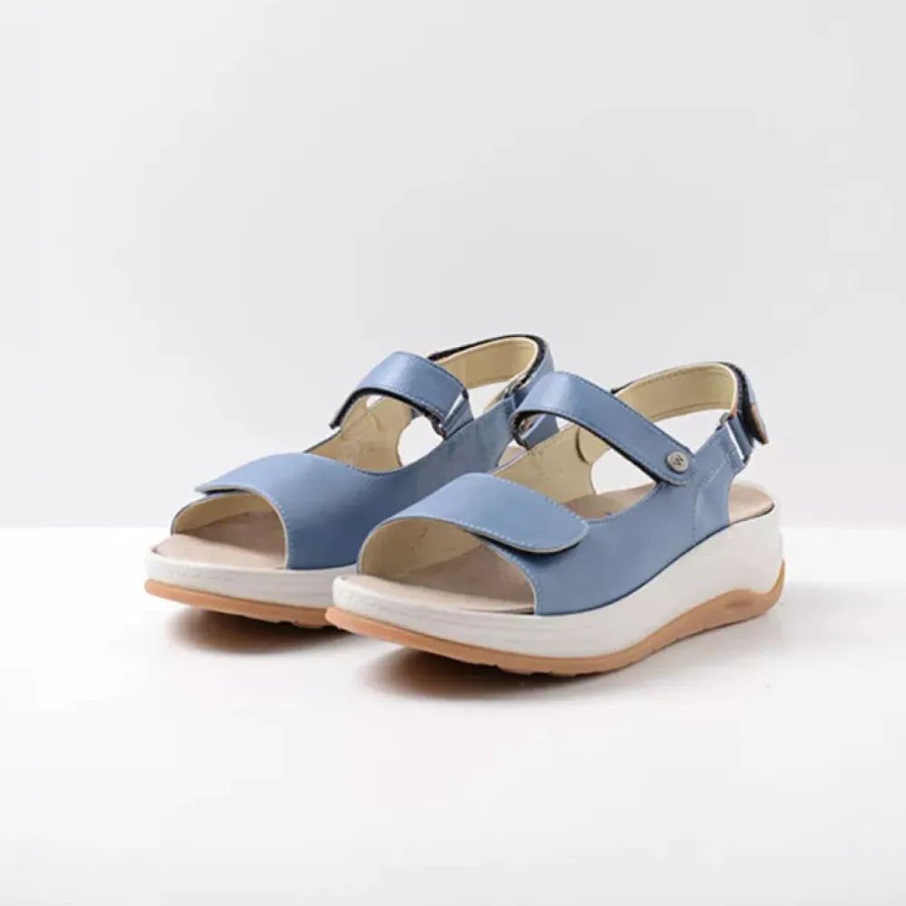 Wolky Adura Sky Blue Biocare Leather Sandal (Women's)
