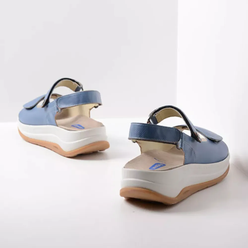 Wolky Adura Sky Blue Biocare Leather Sandal (Women's)