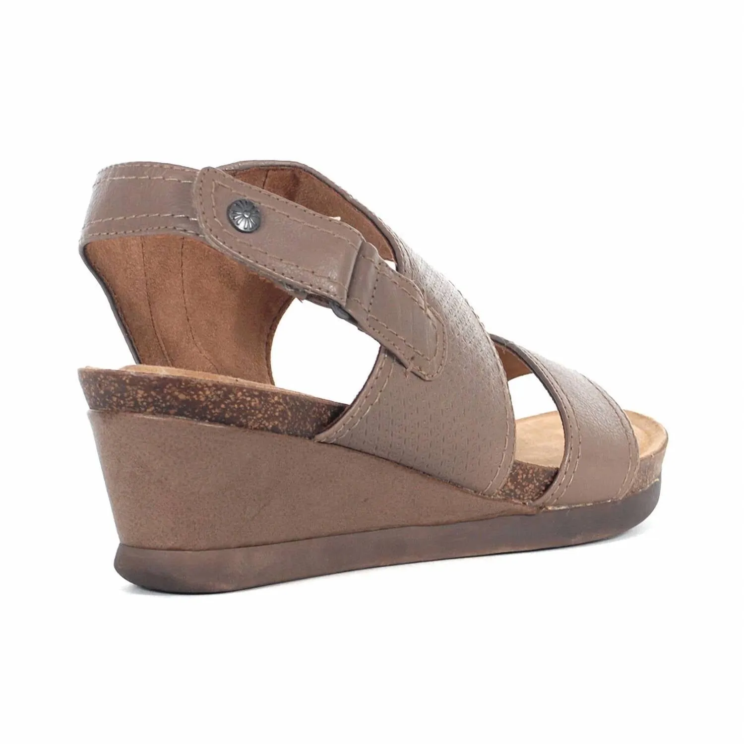 Women Shona Slingback Wedge Sandals In Dove