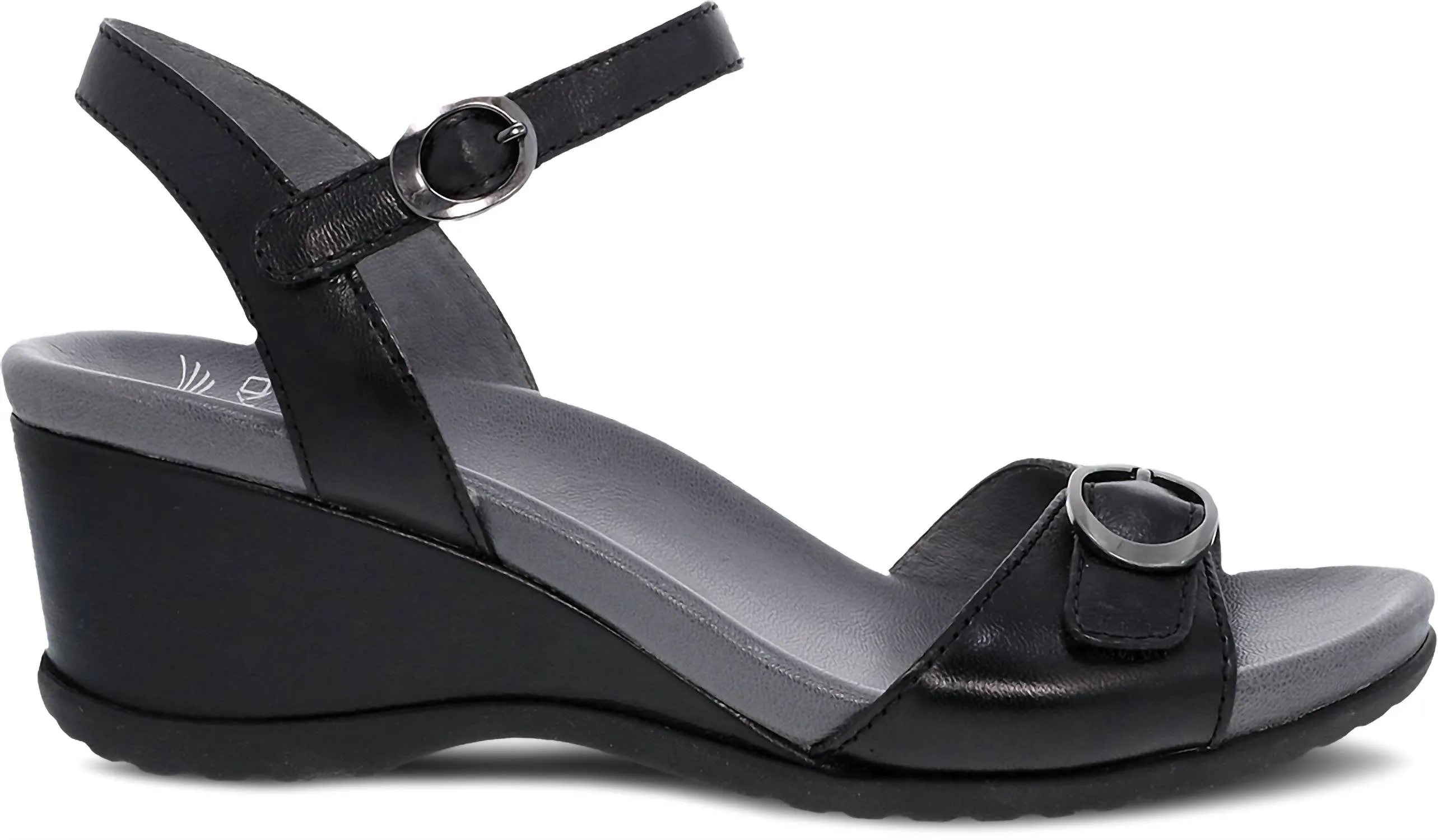 Women's Arielle Wedge Sandal In Black Glazed