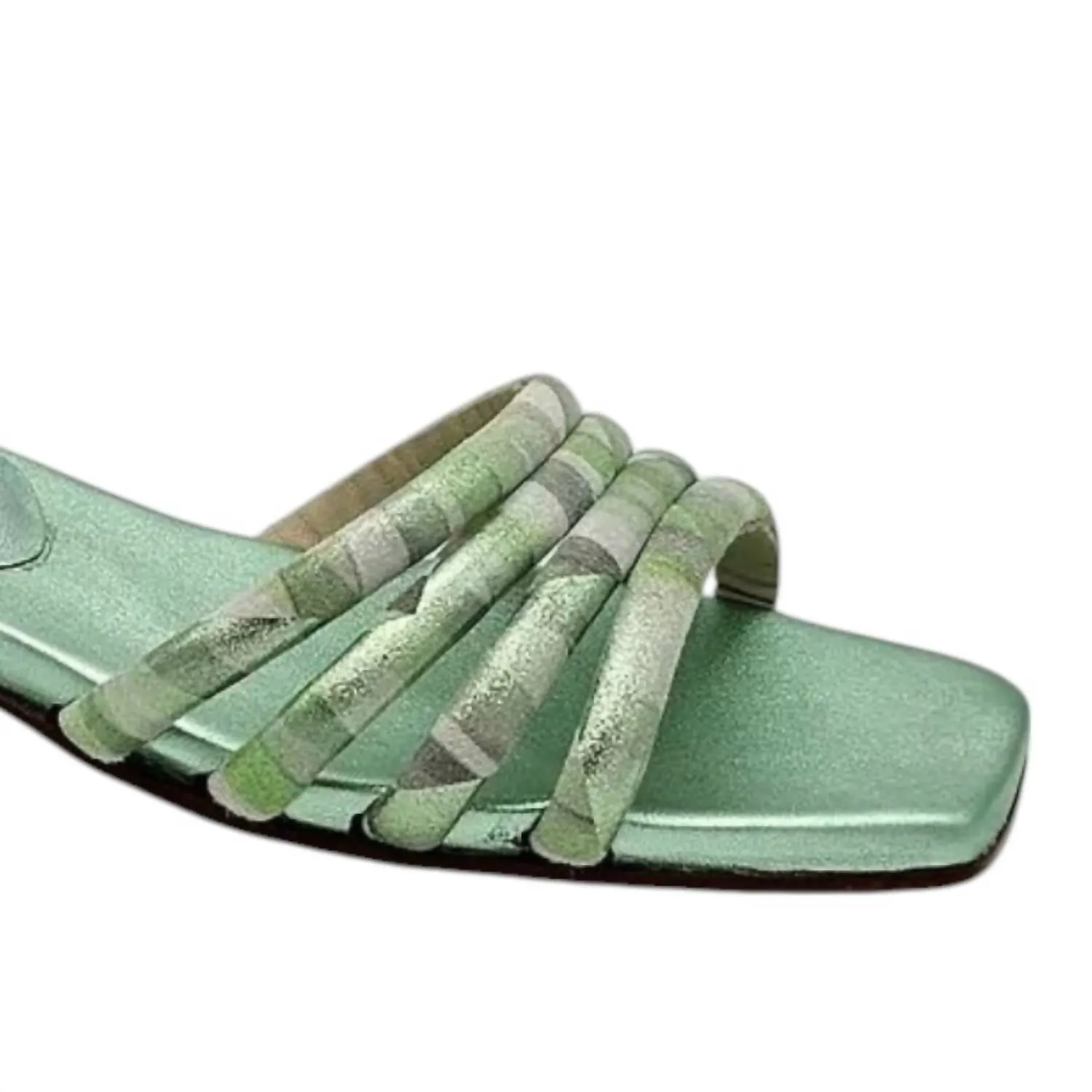 Women's Bardana Low Heel Sandal In Green