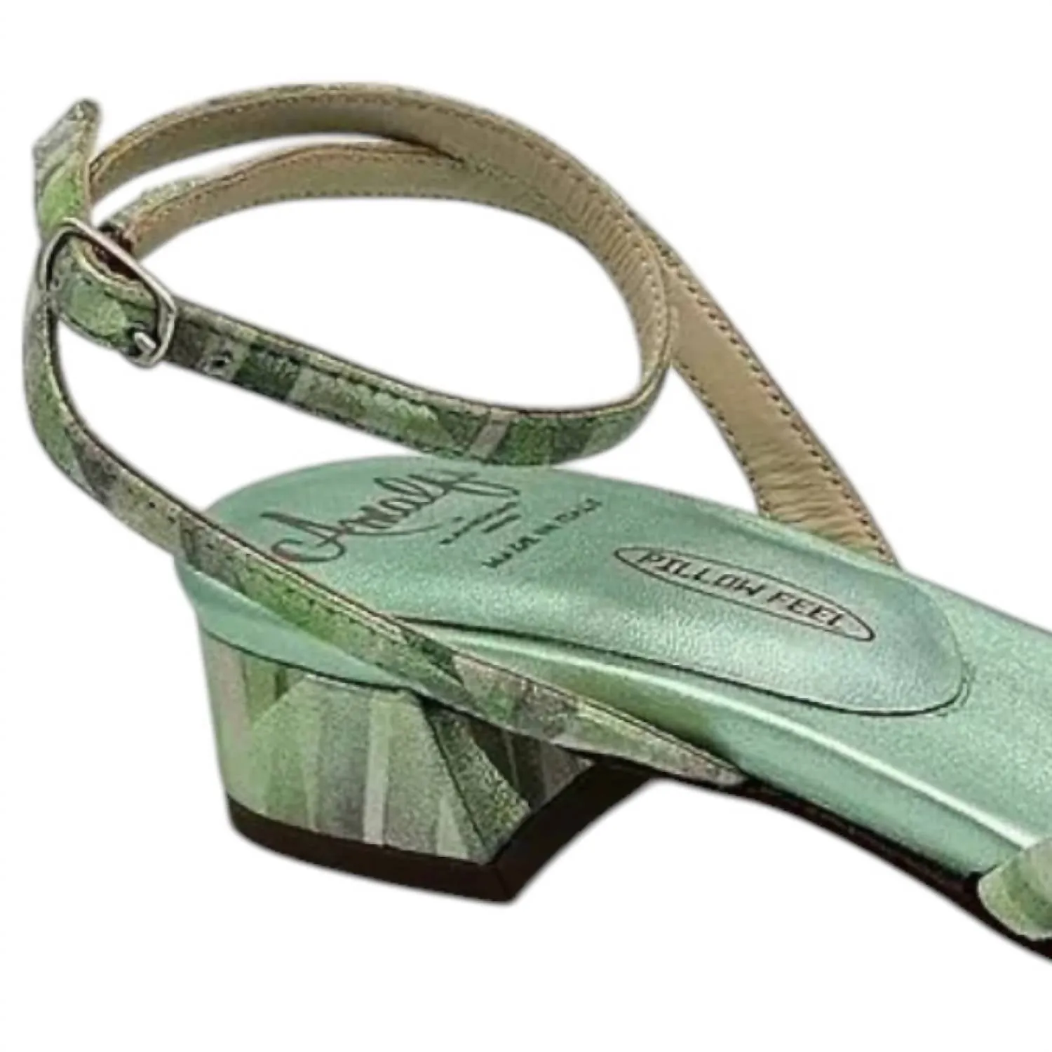 Women's Bardana Low Heel Sandal In Green