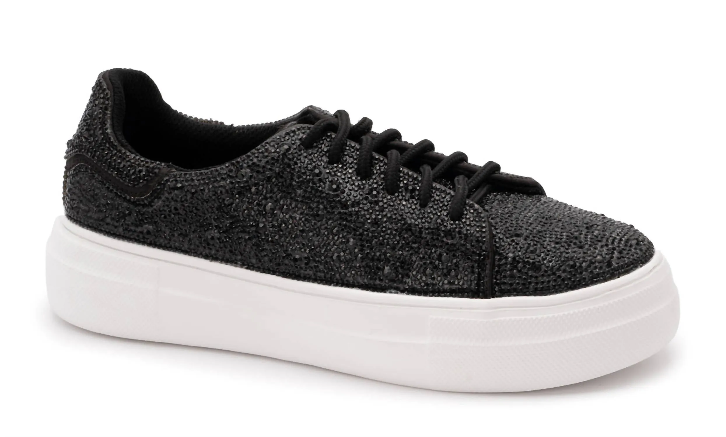Women's Bedazzle Rhinestone Sneaker In Black Rhinestones