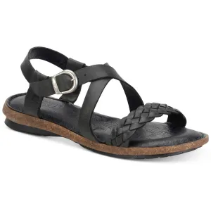 Womens Braided Leather Flatform Sandals