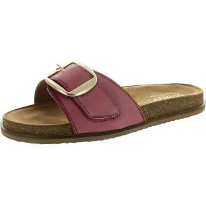 Womens Buckle Slide Sandals