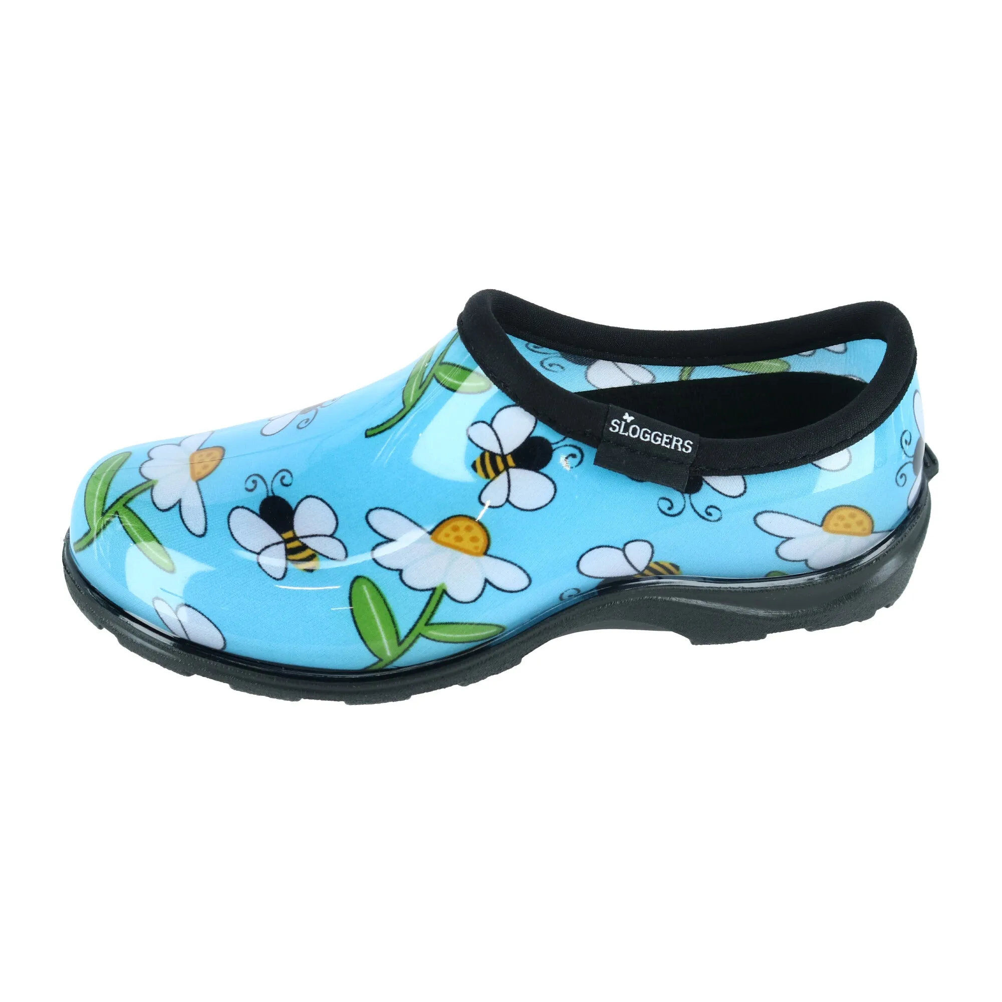 Women's Bumble Bee and Flower Print Rain and Garden Shoes