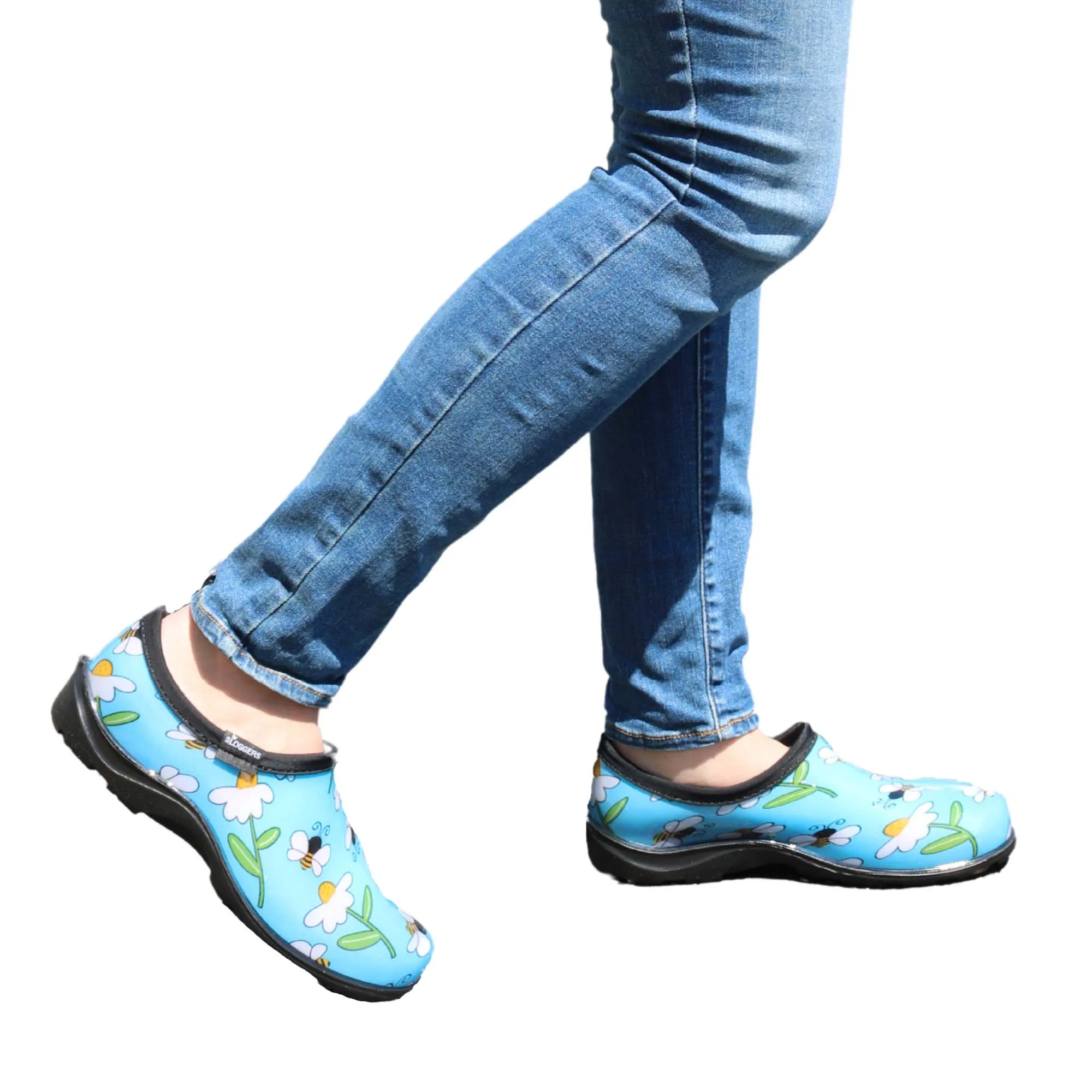 Women's Bumble Bee and Flower Print Rain and Garden Shoes