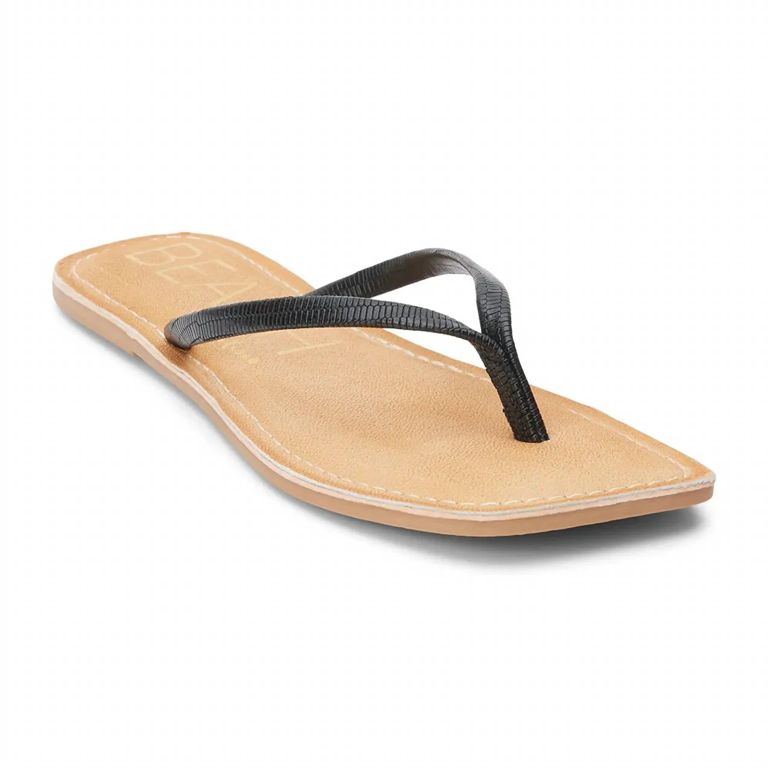 Women's Bungalow Sandal In Black Lizard