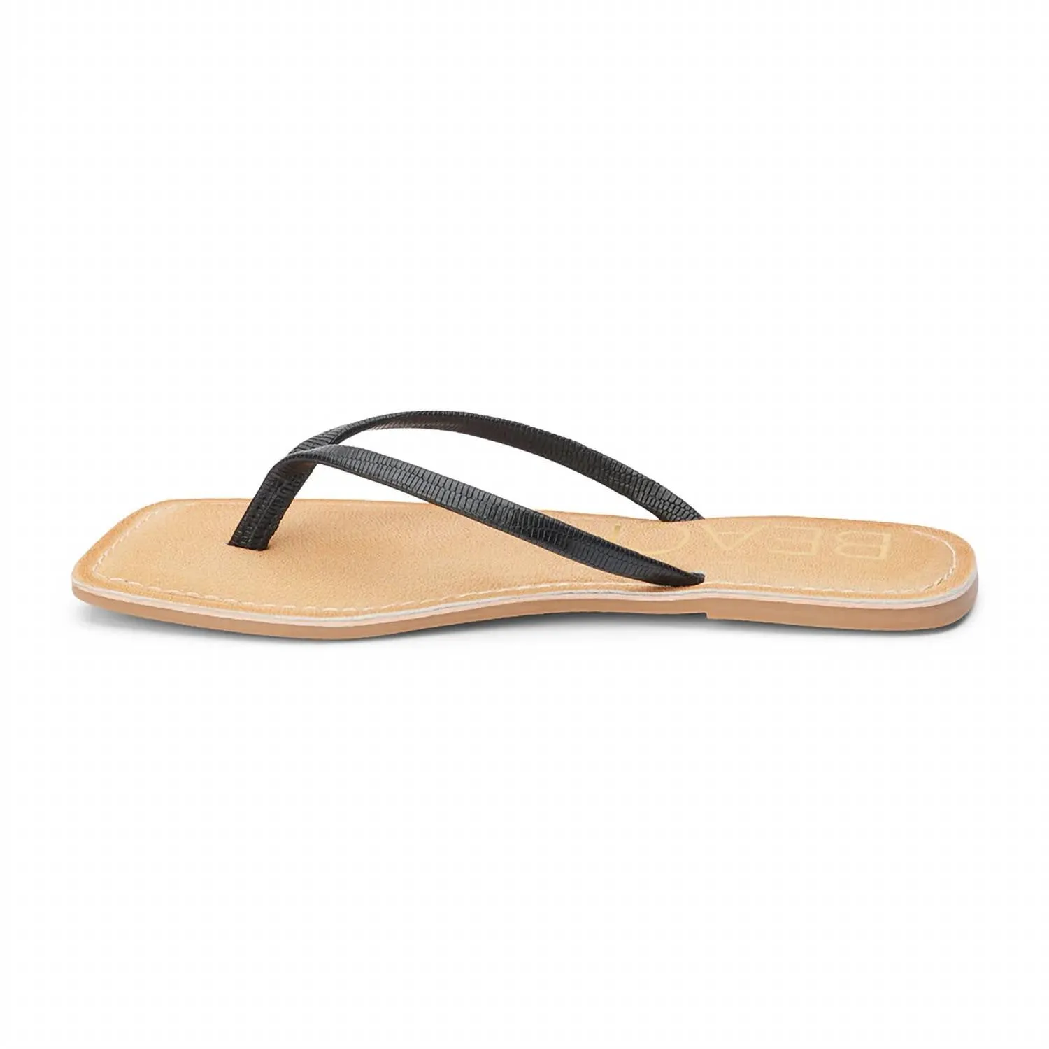 Women's Bungalow Sandal In Black Lizard
