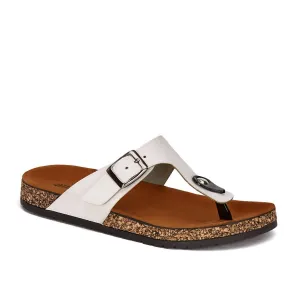 Women's Casual Flip Flops With Comfort Insole In White