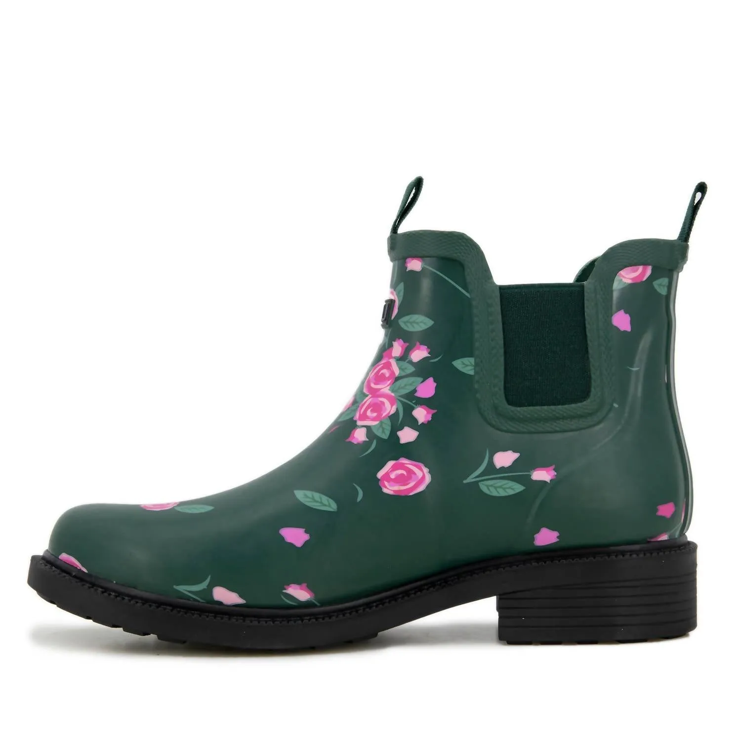 Women's Chelsea Floral Rain Boots In Green Floral Print
