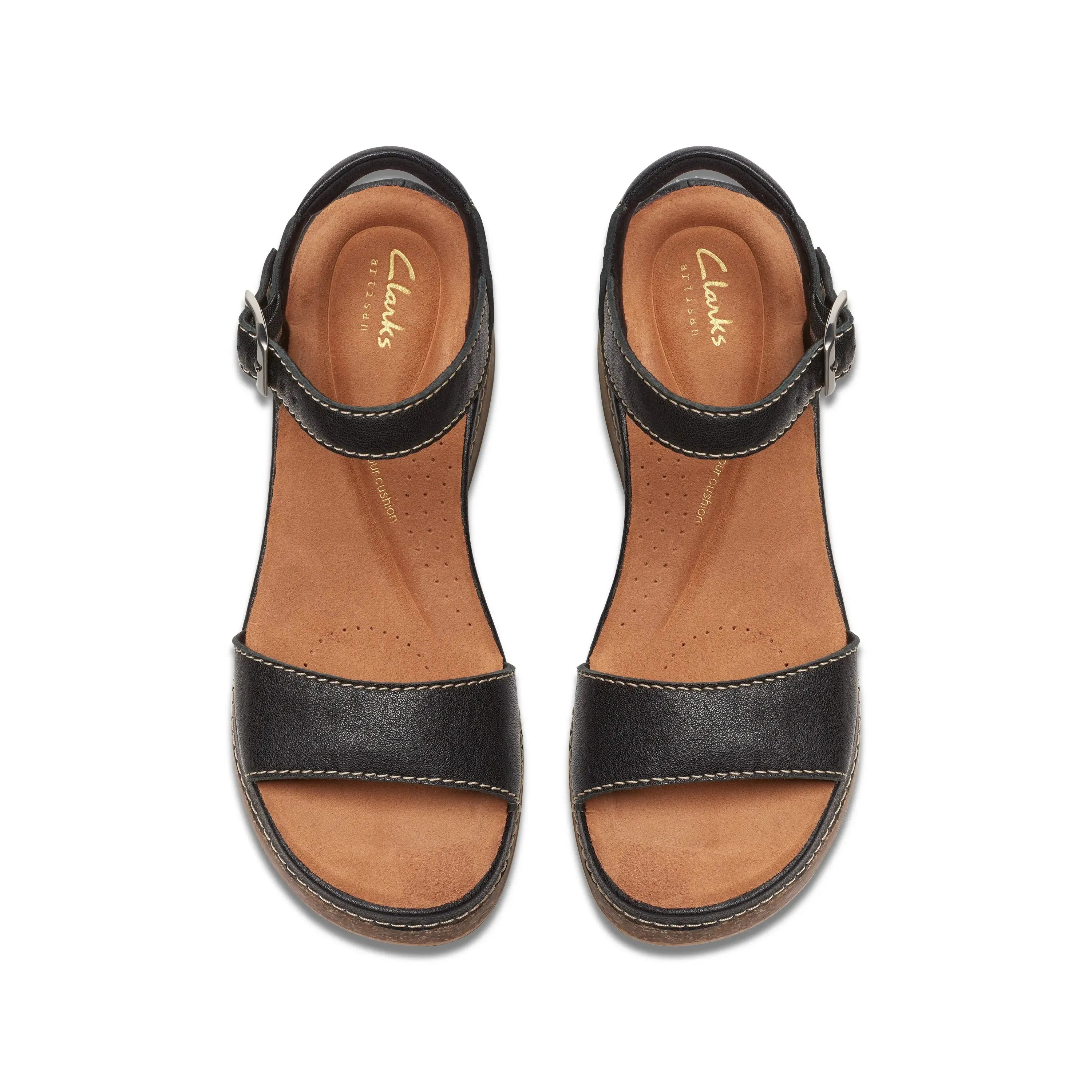 Women's Clarks Kassanda Lily  Strappy Wedge Sandals for Style & Comfort