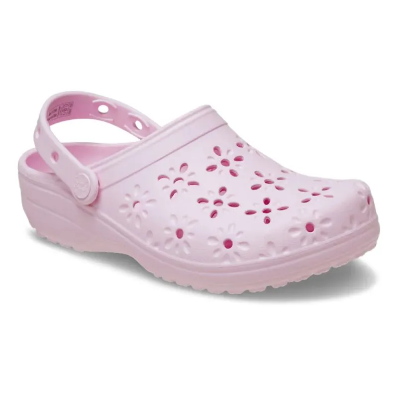 Womens Classic Floral Cut Out Clog