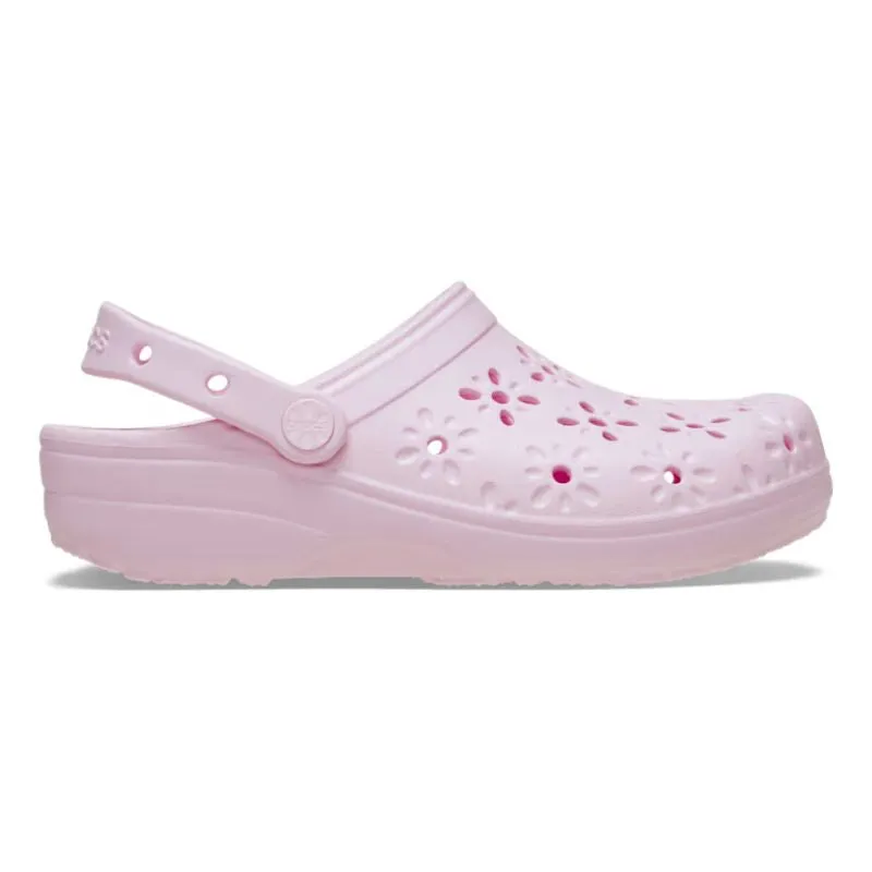 Womens Classic Floral Cut Out Clog