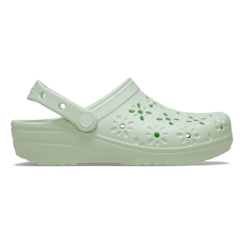 Womens Classic Floral Cut Out Clog