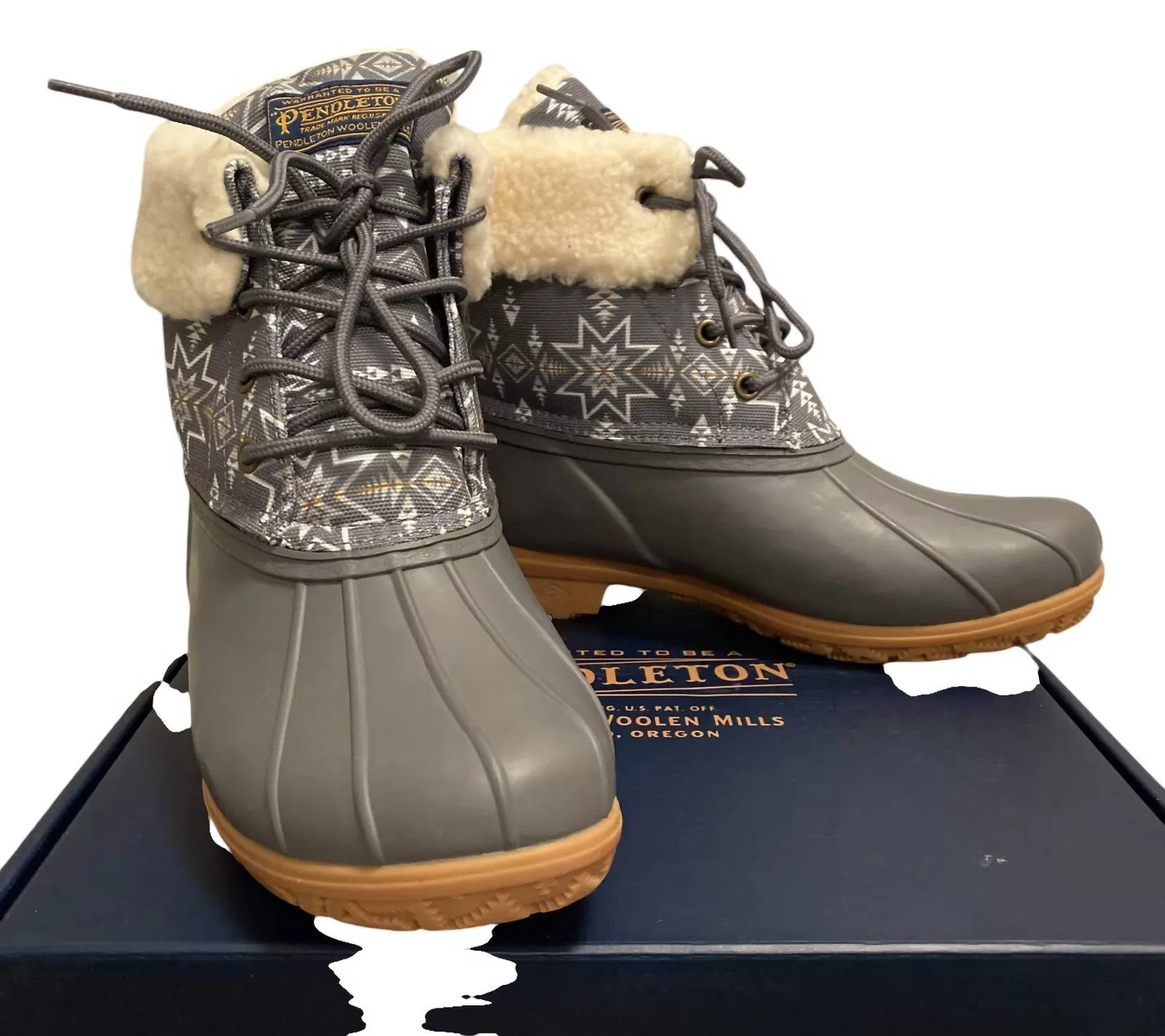 WomenS Classic Plains Star Duck Winter Boots In Gray
