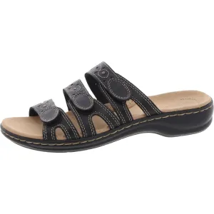 Womens Comfort Insole Leather Slide Sandals