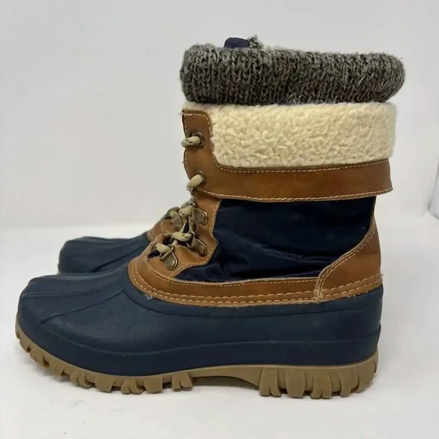 Women's Creek Boot In Navy/ Tan
