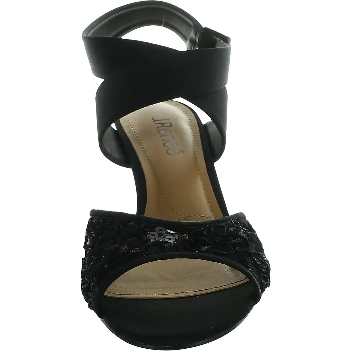 Womens Criss-Cross Soutache Heels