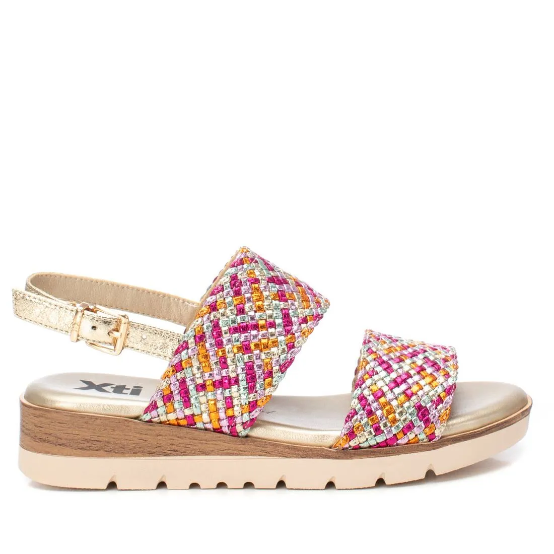 Women's Double Strap Flat Sandals By XTI