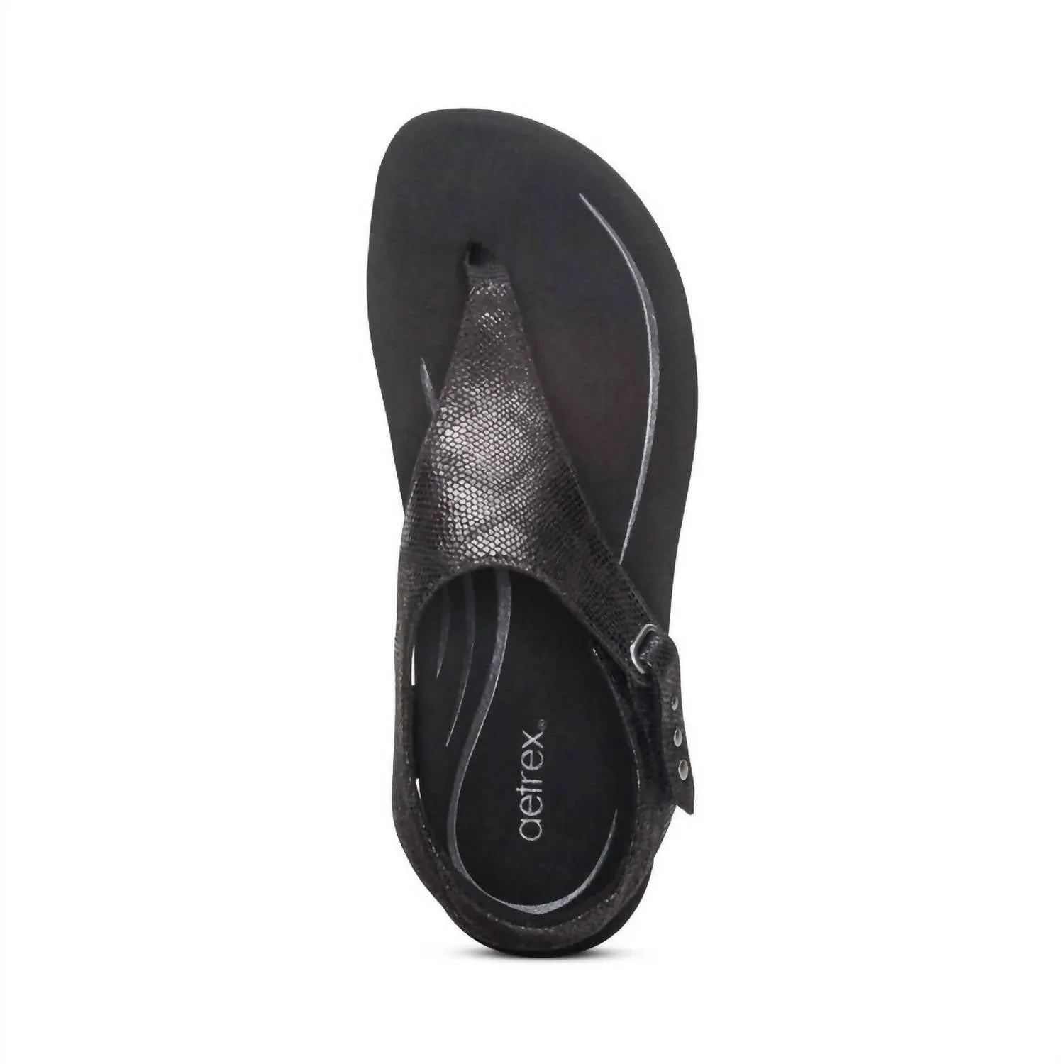 Women's Ellie Toe Post Walking Sandal In Black