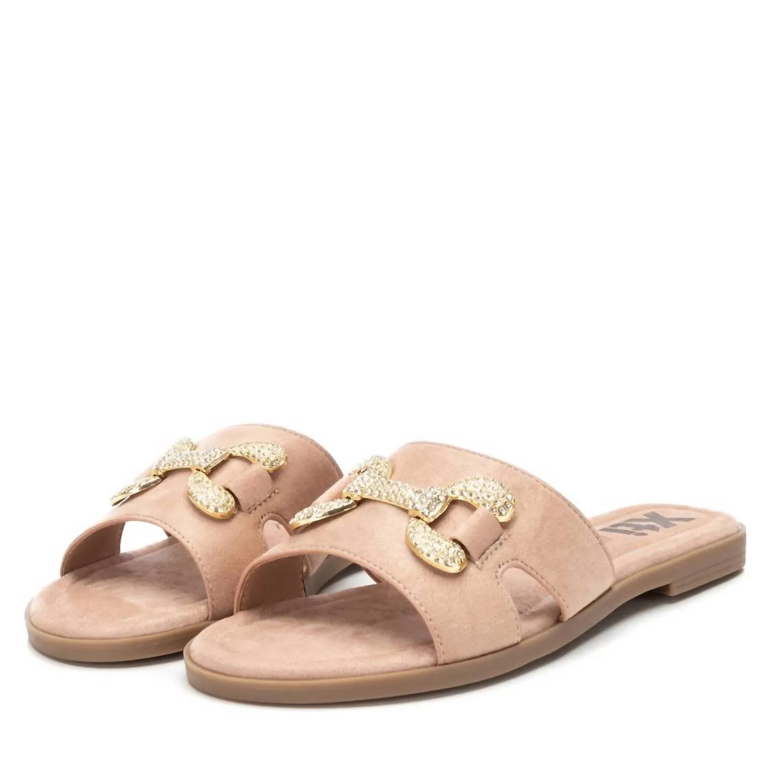 Women's Flat Sandals In Beige