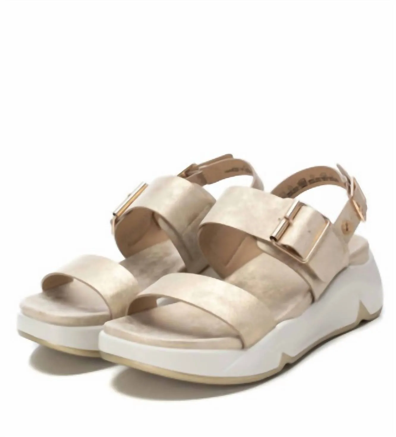 Women's Flat Sandals In Gold