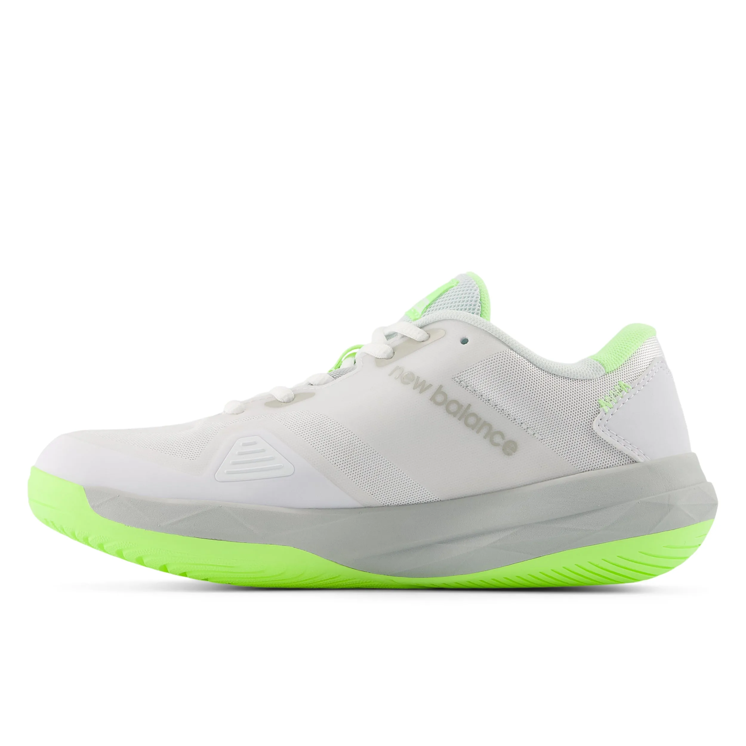 Womens FuelCell 796 v4 Pickleball (W - White/Bleached Lime Glo/Brighton Grey)