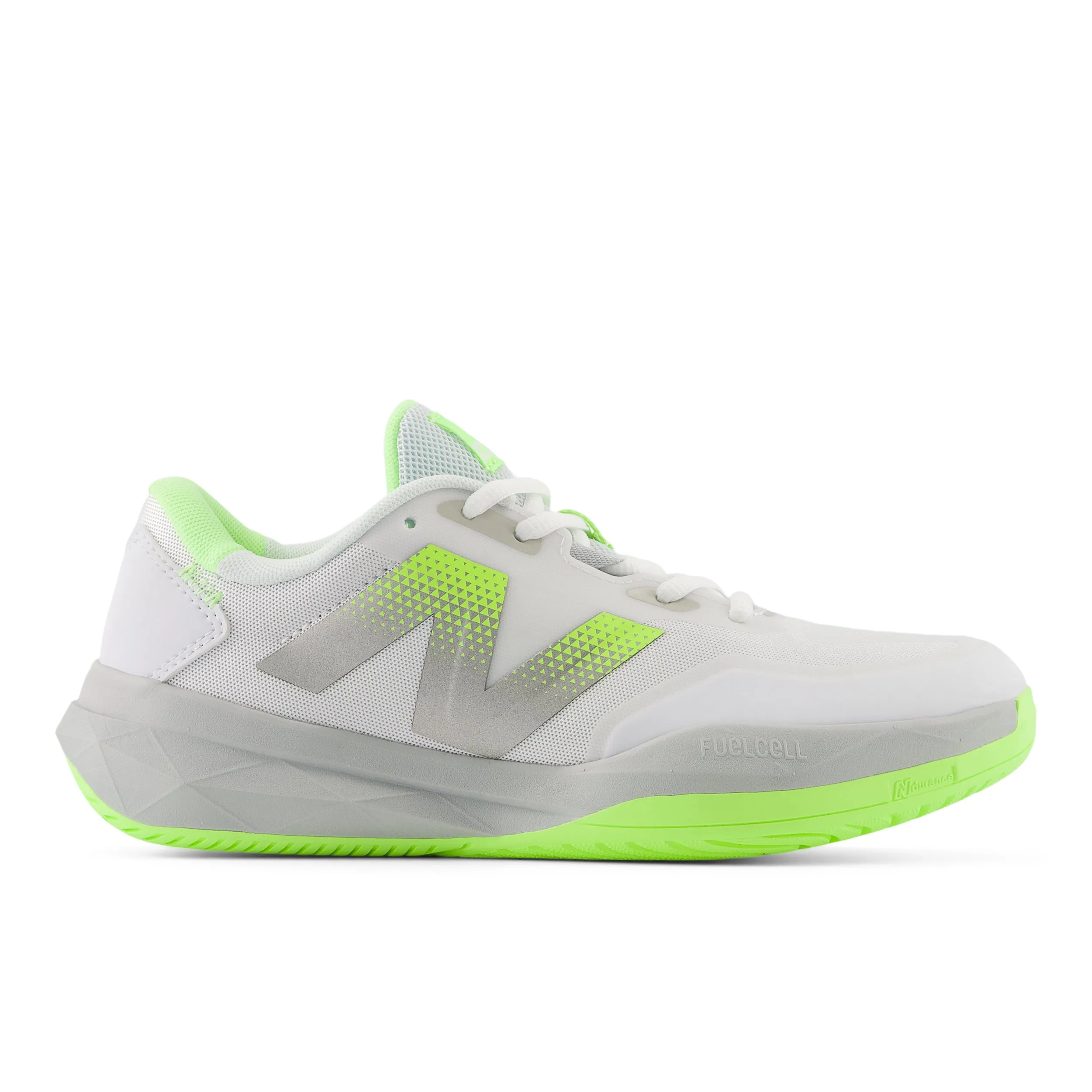 Womens FuelCell 796 v4 Pickleball (W - White/Bleached Lime Glo/Brighton Grey)