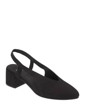 Women's Gals Slingback Pump Shoes In Black  Nubuck