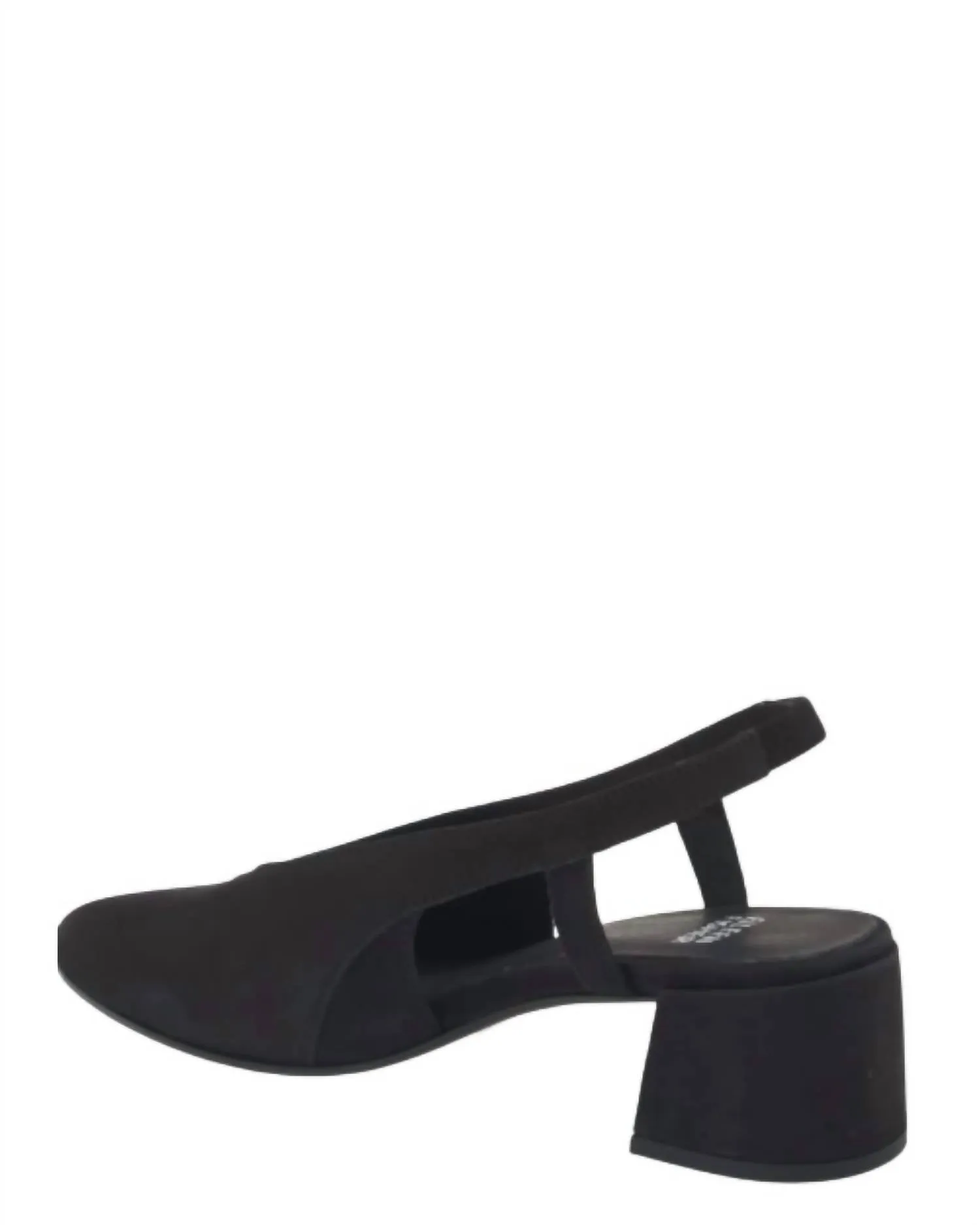 Women's Gals Slingback Pump Shoes In Black  Nubuck