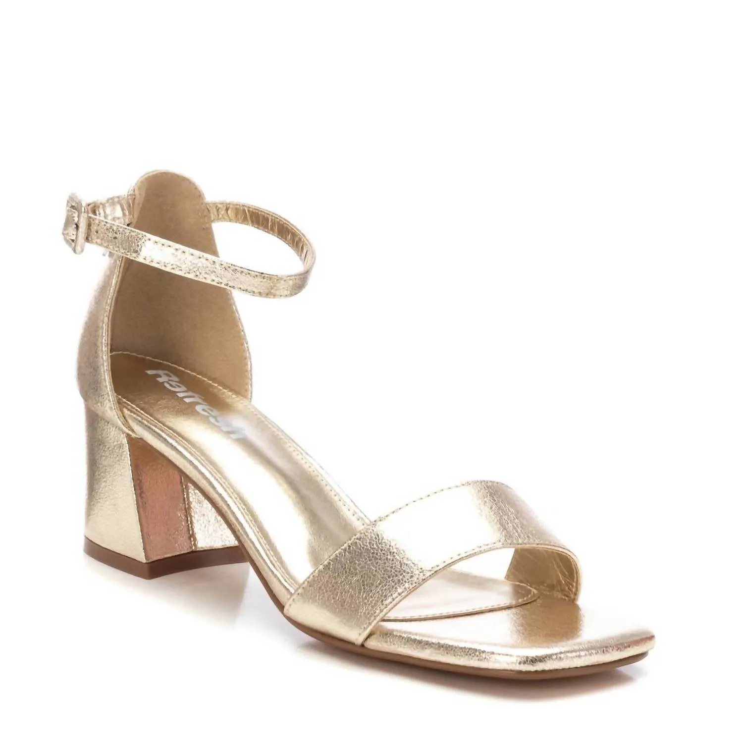 Women's Heeled Sandals In Gold