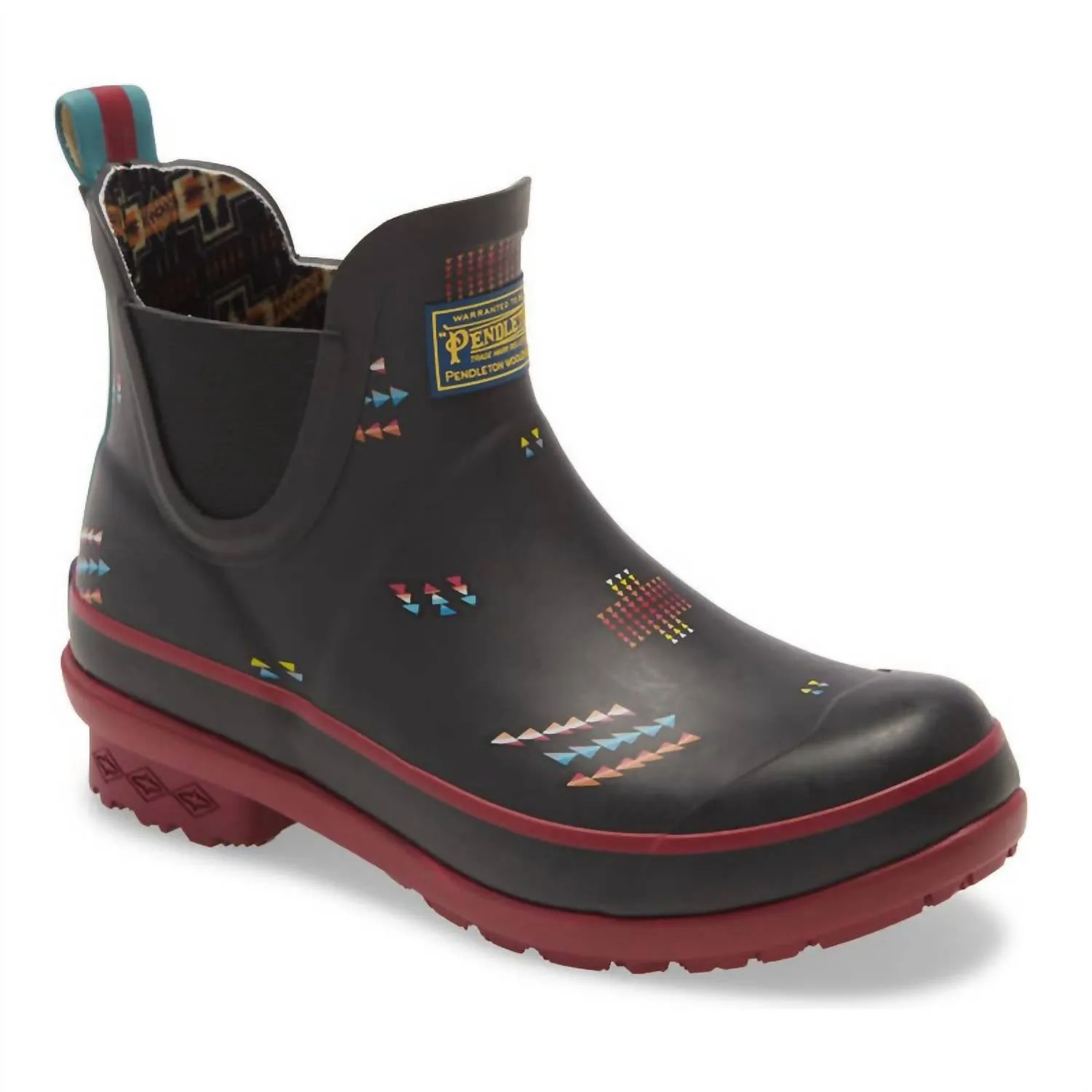 WomenS Heritage Geo Toss Chelsea Rain Boots In Black